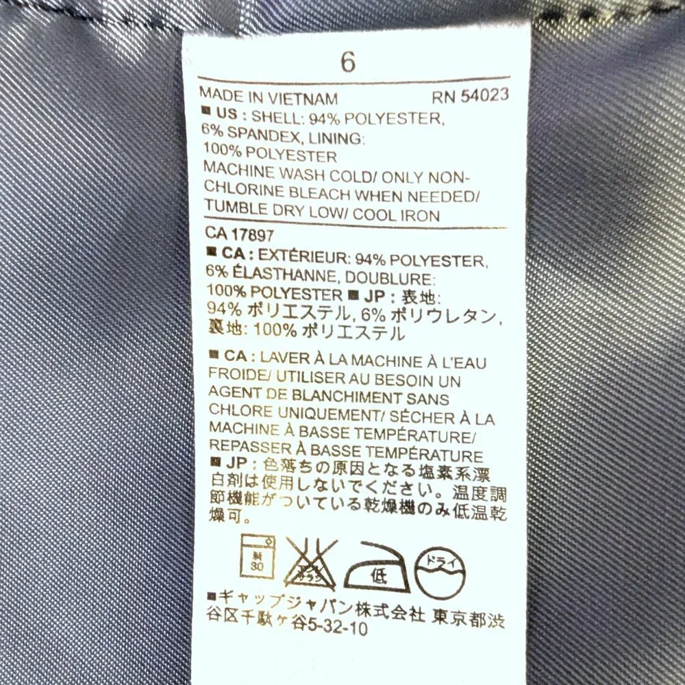 Banana Republic | Blazer Open Drape Front Flyaway Soft Blazer in Gray | Size 6 - Picture 8 of 12